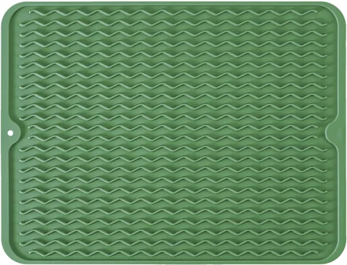 Miniatura 12 de Tapete de silicona para secar platos, antideslizante, fácil de limpiar, tapete escurridor de platos grande resistente al calor para encimera