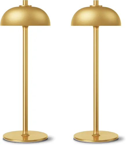 Paquete de 2 lámparas de mesa inalámbricas, lámpara de mesa recargable portátil de 5000 mAh, 3 modos de color, luz de mesa de atenuación continua