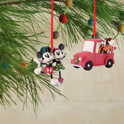 Miniatura 5 de Hallmark Disney - Juego de 6 adornos navideños de Mickey Mouse y sus amigos