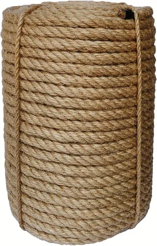 Miniatura 8 de Cuerda de yute de 0.394 in, 164 pies, 4.5 libras de grosor, cuerda de yute de jardín para rascador de gatos, jardinería, agrupación y colgar