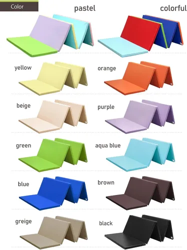 Miniatura 7 de KaRaDaStyle Colchoneta de Gimnasia Plegable de Estiramiento 75"x31"x1.2" Ejercicio Entrenamiento Muscular Juego de Niños Colchoneta de Barra