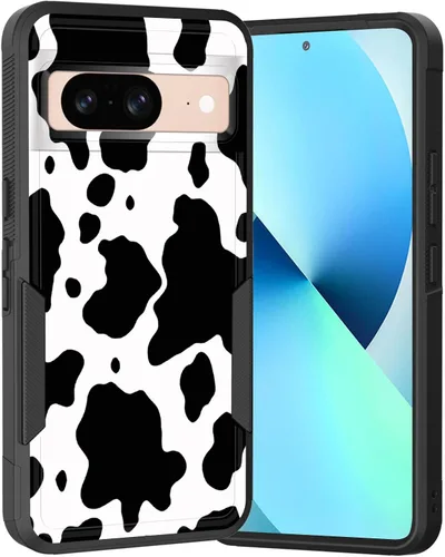 Miniatura 90 de Funda para Pixel 6A, Híbrida de Doble Capa de Servicio Pesado Resistente a Prueba de Golpes PC Duro + Funda Protectora de Silicona Suave para Google