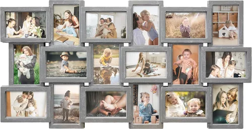 Miniatura 2 de HELLO LAURA - Marco de fotos de 4 x 6 pulgadas con collage y 18 espacios para pared - Gran marco de fotos con collage para decoración de pared