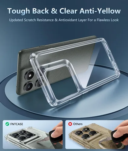 Miniatura 590 de FNTCASE Funda para iPhone 13 Pro-Max: Fundas magnéticas transparentes compatibles con Magsafe Slim anti amarillamiento protección contra caídas