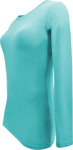 Miniatura 47 de Natural Uniforms Camiseta Under Scrub para mujer, cuello redondo, manga larga, paquete de 3, paquete múltiple de 3