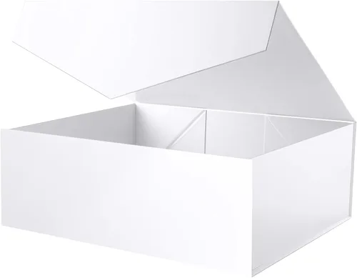 Miniatura 8 de Caja de regalo negra con ventana, caja de regalo magnética transparente para regalo, caja de propuesta de padrino de boda (10.5 x 7.5 x 3 pulgadas)