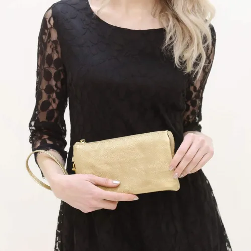 Miniatura 2 de RIAH FASHION Cartera convertible de cuero vegano para bolso de mano Bolso pequeño para teléfonoranuras para tarjetas y muñeca desmontablebandolera