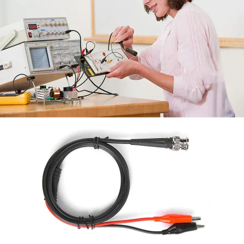 Miniatura 2 de Cable coaxial con clip BNC, generador de señal de función, accesorios de línea de prueba, 35.4 in, 50 Ω para generador de señal