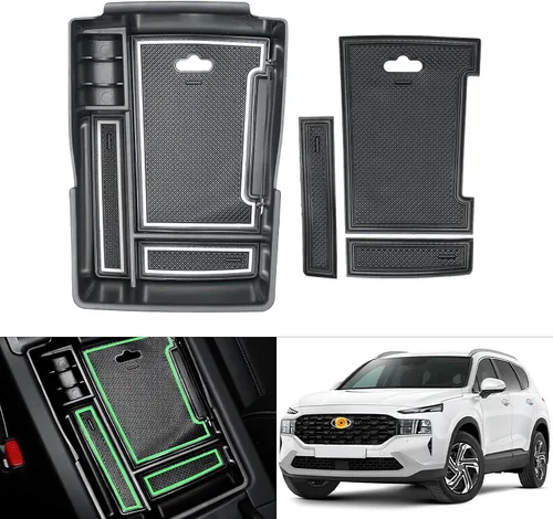 Miniatura 12 de Autorder Organizador de consola central para Hyundai Kona 2018-2021 2022 2023, caja de almacenamiento de reposabrazos, accesorio con bandeja
