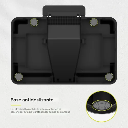 Miniatura 9 de EKO EcoCasa II - Bote de basura doble de 36 L + 24 L con cubo de reciclaje, cubo de basura de acero inoxidable con tapa, compartimento desodorante
