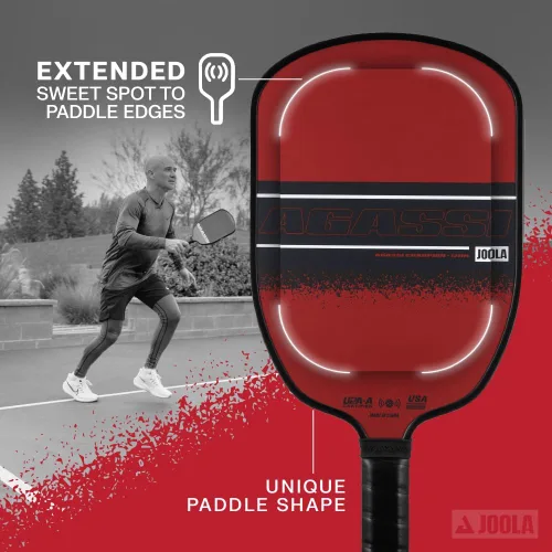 Miniatura 6 de JOOLA Agassi GRAF Champion 12mm Pickleball Paddle - Sandblasted Pickleball Racket Increases Spin & Control - Agassi Shape with Extended Sweet Spot