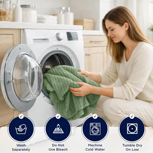 Miniatura 195 de DAN RIVER Paquete de 2 sábanas de baño de 35x70 pulgadas, sábanas de baño jumbo acanaladas para adultos, toallas grandes gruesas y absorbentes