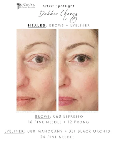 Miniatura 6 de SofTap® Tinta Microblading para cejas Espresso – Pigmento de sombreado PMU marrón oscuro medio para nano cejas, máquina y método manual Tinta