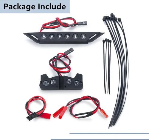 Miniatura 4 de MORLORDY RC delantera y trasera LED Kits de luz trasera para 1/10 TRX Slash VXL XL-5 actualizaciones 4x4 2WD camión