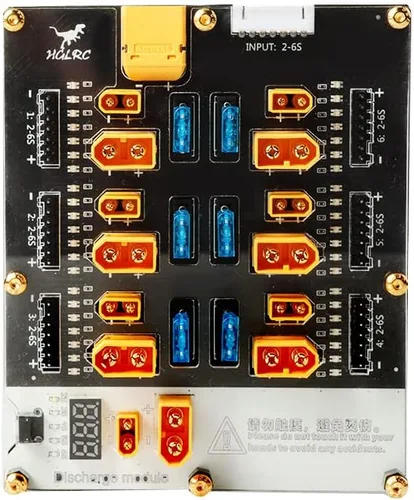 Miniatura 4 de HGLRC Thor 6 Puertos Lipo Batería Balance Cargador Junta Pro 40A XT60 XT30 Plug 2-6S Integrado con Lipo Discharger para IMAX B6 ISDT Q6 Nano HOTA D6