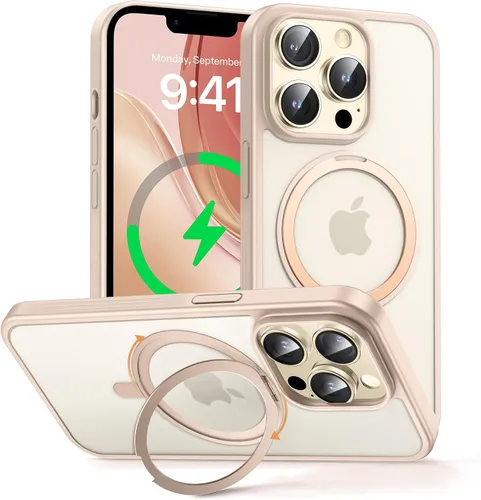 Miniatura 16 de MAGIC JOHN Soporte Magnético Invisible Giratorio 360° para Funda de iPhone 17 Pro [Botón de Control de Cámara] [Compatible con MagSafe] 16 FT Negro