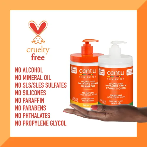 Miniatura 6 de Cantu Champú y acondicionador con manteca de karité para cabello natural, 25 onzas líquidas (paquete de 2)