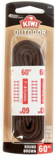 Miniatura 2 de SC Johnson Kiwi Outdoor Nylon Boot Laces, redondos, marrón, 0.8 oz