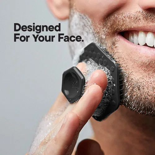 Miniatura 5 de TOOLETRIES Limpiador facial para hombre, cepillo de limpieza facial de silicona, almohadilla exfoliante suave y masajeador suave al tacto, elimina