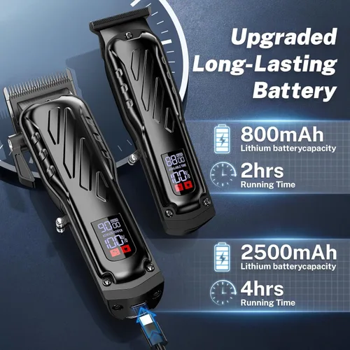 Miniatura 4 de Brightup Cortadora de pelo de peluquería [sin escobillas de 9000 RPM e inalámbricas] para hombres, juego de cortaúñas y recortadoras profesionales