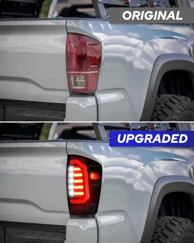 Miniatura 5 de AUTOONE 2023 Ensamblaje de Luz Trasera LED Mejorado para Toyota Tacoma con Carcasa Negra y Lente Ahumada, Reemplazo de Lámpara Trasera para Toyota