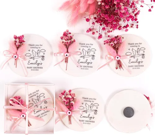 Miniatura 22 de HTF - Paquete de 5 imanes personalizados de resina epoxi para baby shower, regalos para baby shower, regalos de baby shower, revelación de género