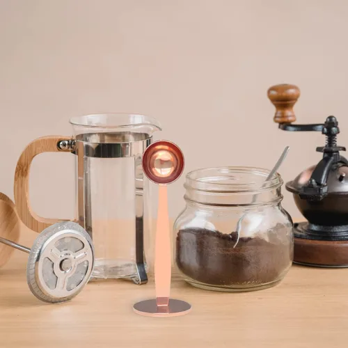Miniatura 2 de Cucharas de café 2 en 1, cucharada de acero inoxidable 304, con parte inferior prensada para prensa de granos de café, prensa de café