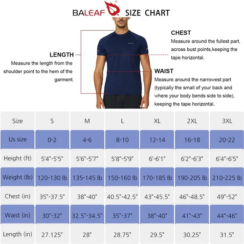 Miniatura 6 de BALEAF Camiseta de manga corta de secado rápido para hombre