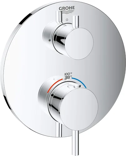 Miniatura 9 de GROHE 24151EN3 Atrio - Moldura termostática de doble función con 2 manijas, níquel cepillado InfinityFinish