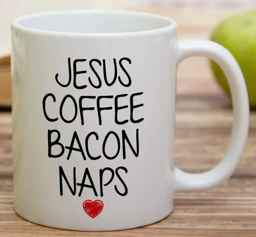 Miniatura 35 de Retreez Taza divertida – This Girl Runs on Coffee + Jesus - Tazas de café de cerámica de 11 onzas – Divertido, sarcasmo, sarcástico, motivacional