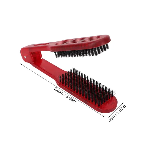 Miniatura 6 de Pinza para alisar el cabello, peine de doble cara para peinar el cabello rizado y ondulado, herramienta alisadora con cepillos dobles