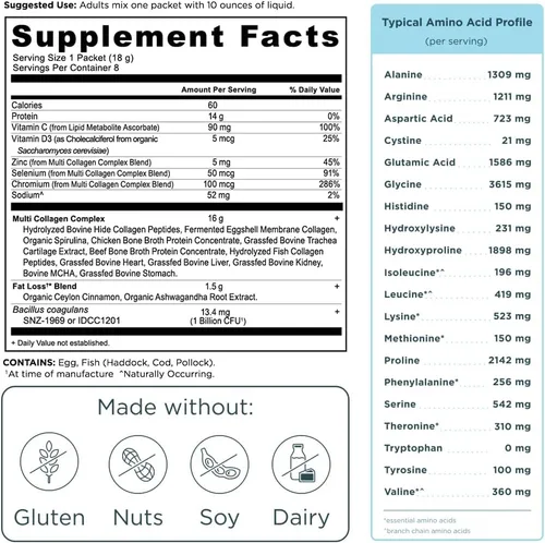 Miniatura 2 de Ancient Nutrition Péptidos de colágeno hidrolizados avanzados, proteína en polvo magra con probióticos y vitamina C, canela, para mujeres y hombres