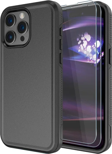 Miniatura 27 de Diverbox Funda para iPhone 15 Plus [a prueba de golpes] [a prueba de caídas] [protector de pantalla de vidrio templado], funda de protección