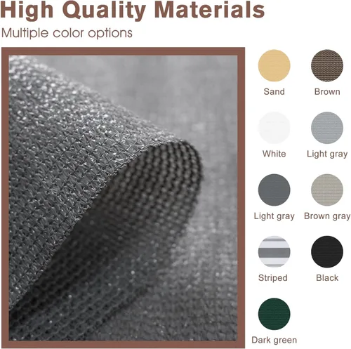 Miniatura 8 de SUNNY GUARD Pantalla de Privacidad para Balcón Gris Oscuro de 3'x10', Pantalla para Barandilla de Apartamentos, Pantalla Cortavientos Resistente