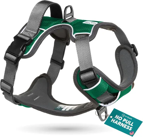 Miniatura 12 de Arnés para perro de aventura Embark, arnés para perro sin tirones con ribete reflectante para perros grandes - Nylon de grado militar, clip frontal