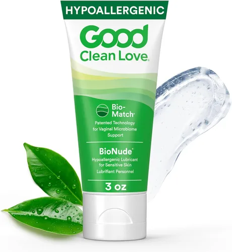 Good Clean Love BioNude - Lubricante personal ultra sensible, hipoalergénico, sin perfume y sin sabor, lubricante a base de agua, seguro para