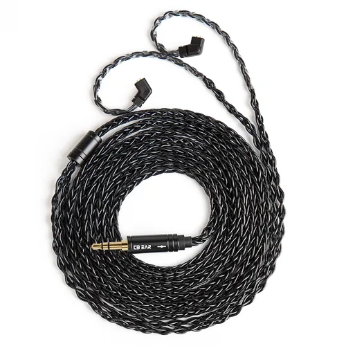 Miniatura 46 de H HIFIHEAR Cable de repuesto mejorado para auriculares, 8 núcleos, cable de cobre chapado en plata con cable IEM de 2 pines de 0.031 in para UM3X