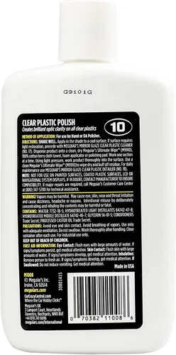 Miniatura 4 de Meguiar's #10 pulidor para plástico transparente y paños de microfibra, Pulido