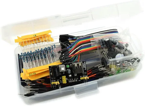 Miniatura 2 de HJ Garden Kit surtido de componentes electrónicos para Arduino, Raspberry Pi, STM32, etc. 830 Breadboard + puente + módulo de potencia + resistor +