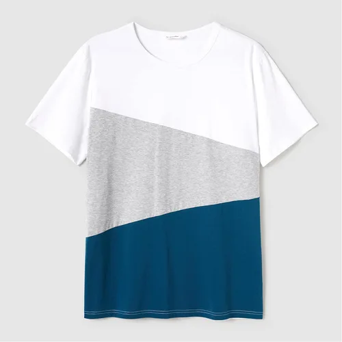 Miniatura 5 de PATPAT Conjunto de vestidos familiares a juego para madre e hija con estampado floral y puños con volantes y camisetas de manga corta