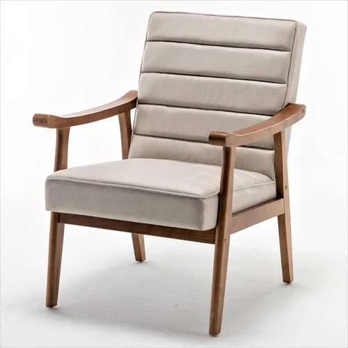 Miniatura 13 de Container Furniture Direct Silla decorativa moderna de mediados de siglo con diseño de sillón de marco abierto, amortiguación de espuma de felpa