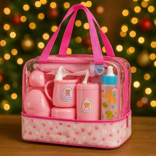 Miniatura 5 de fash n kolor My Sweet Baby Muñeca que Desaparece Juego de Alimentación Cuidado del Bebé Juego de Alimentación para Muñecas de 6 Piezas