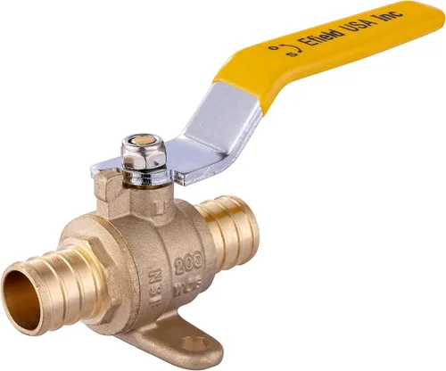 Miniatura 9 de EFIELD Válvula de bola de cierre de puerto completo de latón Pex de 1/2 pulgada con oreja, (VALVE023)