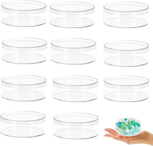 Miniatura 10 de KissYou Caja de acrílico para caramelos, cajas de exhibición transparentes con tapa de plástico pequeño, cubo cuadrado de plástico, caja
