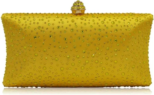 Miniatura 14 de Simcat Bolso de mano de noche con diamantes de imitación para mujer, bolso de fiesta de graduación, boda, novia, fiesta, bolsa de mano con cadena