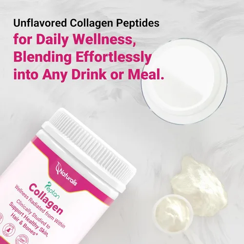 Miniatura 5 de Naturalis Péptidos de colágeno en polvo (7 onzas) Fabricado con colágeno Peptan®, clínicamente estudiado para apoyar la piel, el cabello