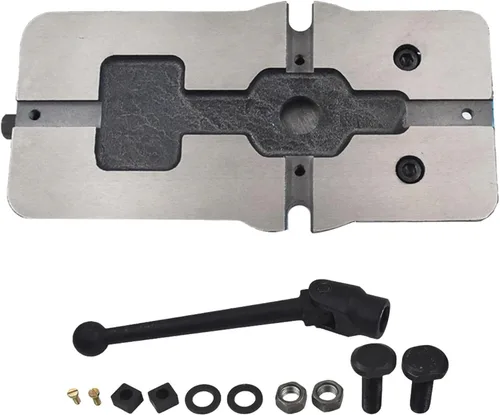 Miniatura 4 de Alicates de mandíbula plana fija en ángulo de 3 x 2.95 pulgadas sin tornillo base adecuado para fresadoras de precisión, máquinas de perforación