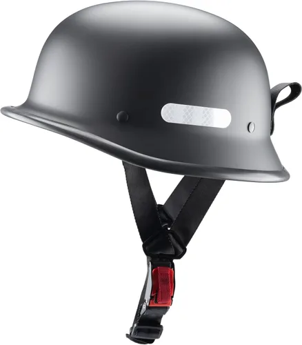 Miniatura 14 de Casco de motocicleta estilo alemán, medio casco con carcasa de media concha para motocicletas Chopper Cruiser