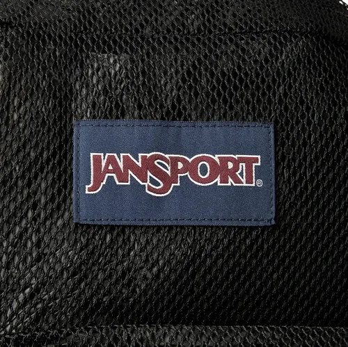 Miniatura 3 de JanSport Mochila de malla ecológica negra, 17 x 12.5 x 6 pulgadas, bolsa semitransparente para adultos con funda para laptop, panel trasero
