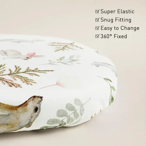 Miniatura 7 de Gllquen Baby Paquete de 4 sábanas de moisés, transpirable y acogedora, sábana bajera elástica para cuna de viaje, patrón floral de moda, sábanas Oso